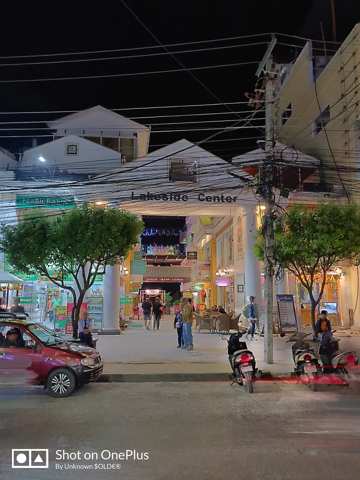 Lakeside Centre at Hallan Chowk after dark